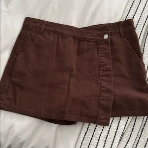 Brown Mini Skort